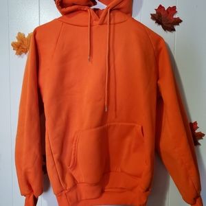 Neon orange women's oversized shein hoodie